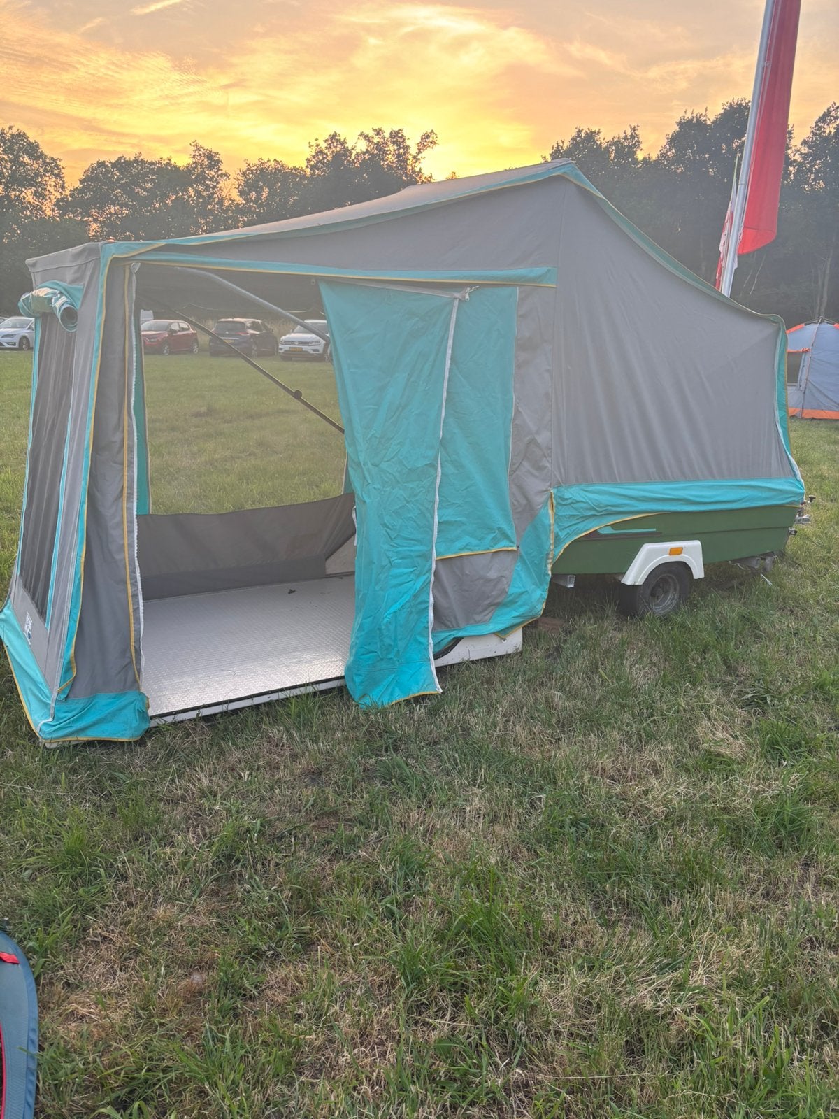 Holicamp vouwwagen geremd, Caravans en Kamperen, Tenten, Ophalen, Gebruikt, Tot en met 2