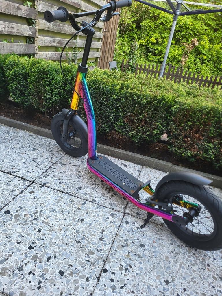 Star Scooter Stuntstep Regenboog, Fietsen en Brommers, Steps, Ophalen of Verzenden, Gebruikt, Gewone step, Star Scooter