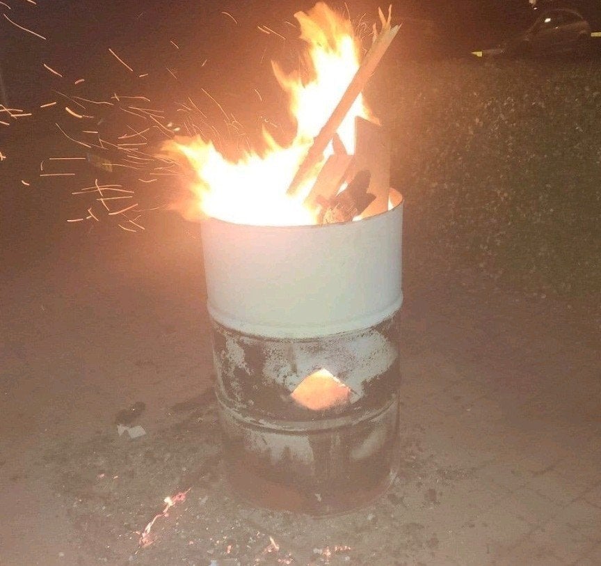 vuurkorf,vuurton, vuurvat brandvat brandton stookton, Tuin en Terras, Ophalen, Nieuw
