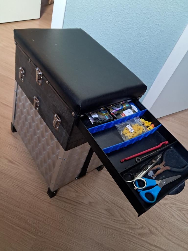 Mooie visstoel zitkoffer., Ophalen, 50 tot 100 cm, Zo goed als nieuw, Minder dan 100 cm