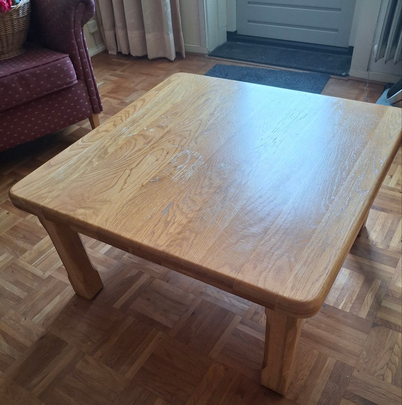 Lichteiken salontafel bijzettafel
76x76x41 hoog. Zeer zware, Ophalen, Gebruikt, 50 tot 100 cm, 50 tot 100 cm