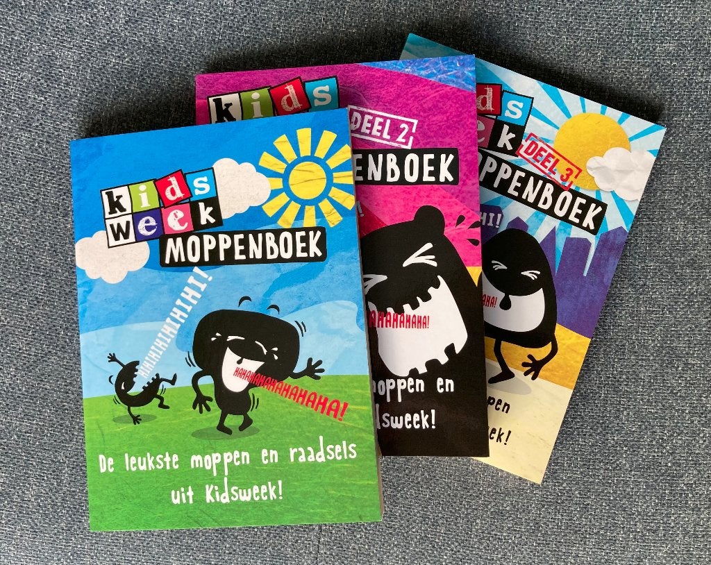Kidsweek Moppenboeken deel 1 t/m 3, Ophalen of Verzenden, Zo goed als nieuw, Fictie algemeen