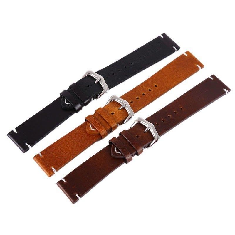 Leren horlogeband vintage horloge band 18mm 20mm 22mm, Sieraden, Tassen en Uiterlijk, Overige Accessoires, Nieuw, Verzenden