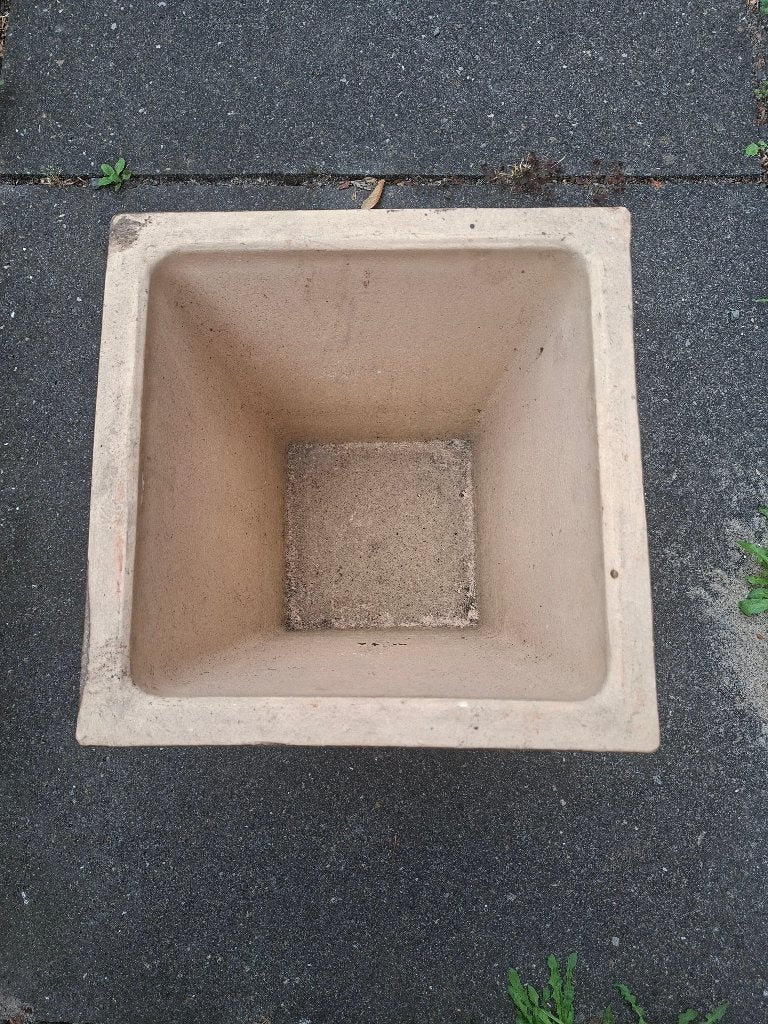 plantenbak gespikkeld bruin, Tuin en Terras, Bloembakken en Plantenbakken, Ophalen, Steen, Gebruikt, Vierkant