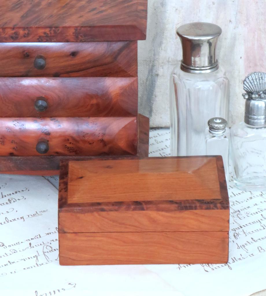 Vintage doosje wortelhout (1), Ophalen of Verzenden