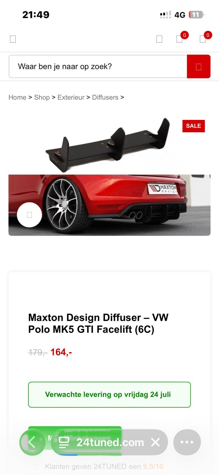 Polo gti diffuiser 6r/6c, Auto-onderdelen, Carrosserie en Plaatwerk, Ophalen, Bumper