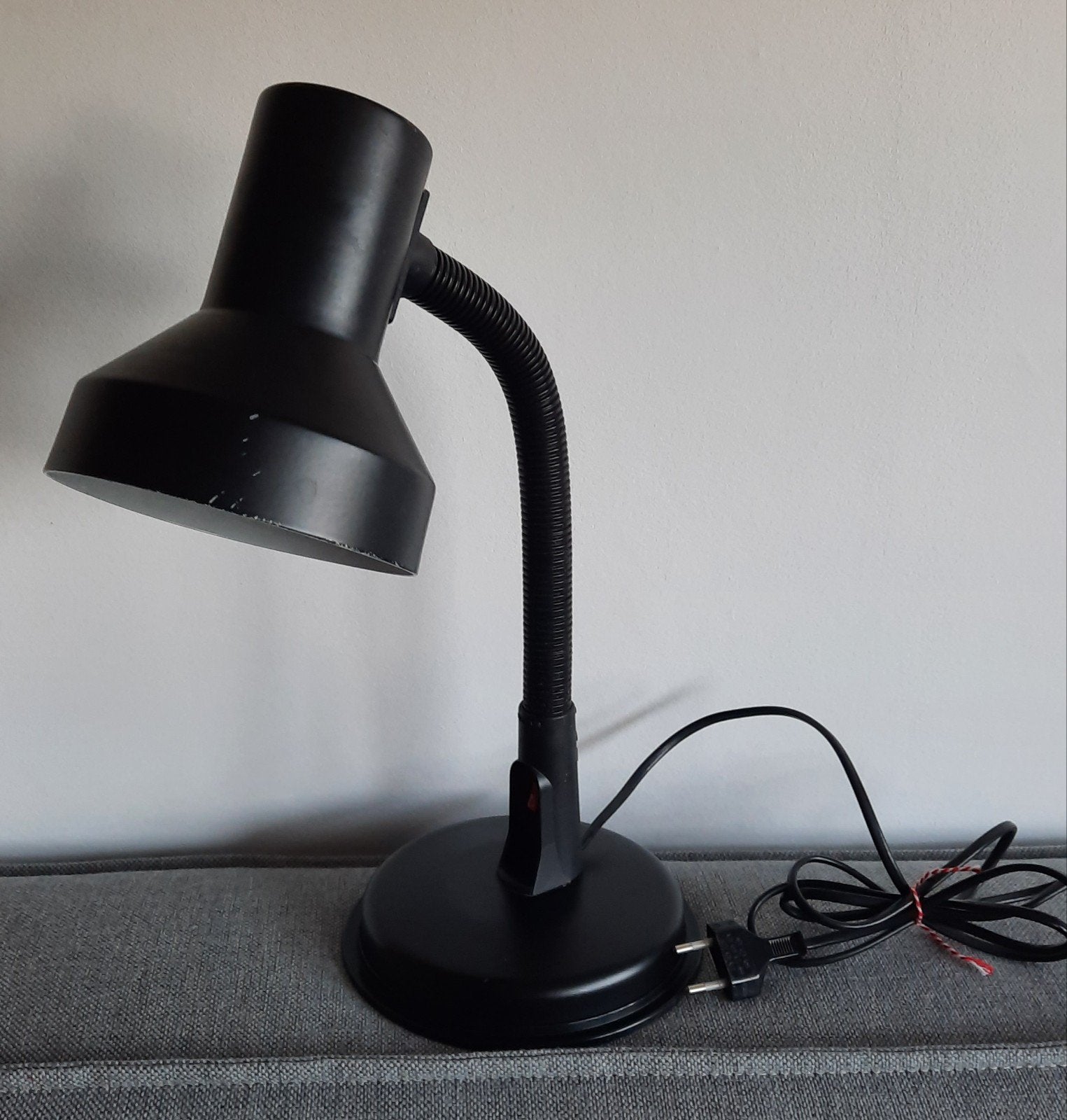 Retro design bureaulamp zwart Veneta Lumi Italië jr 70, Huis en Inrichting, Bureaulamp, Overige merken, Ophalen of Verzenden, Zwart