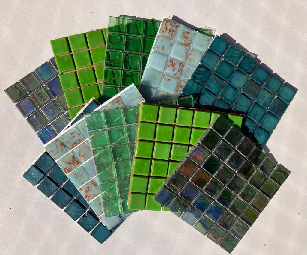 Mozaiek pakket groen pallet 15 mm 10x36 stukjes, Hobby en Vrije tijd, Knutselen, Ophalen of Verzenden, Nieuw