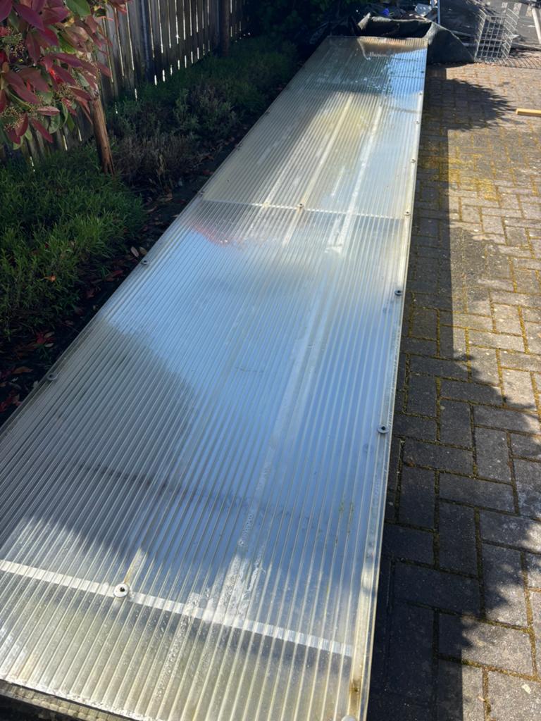 Polycarbonaat platen op aluminium frame, Ophalen, Gebruikt