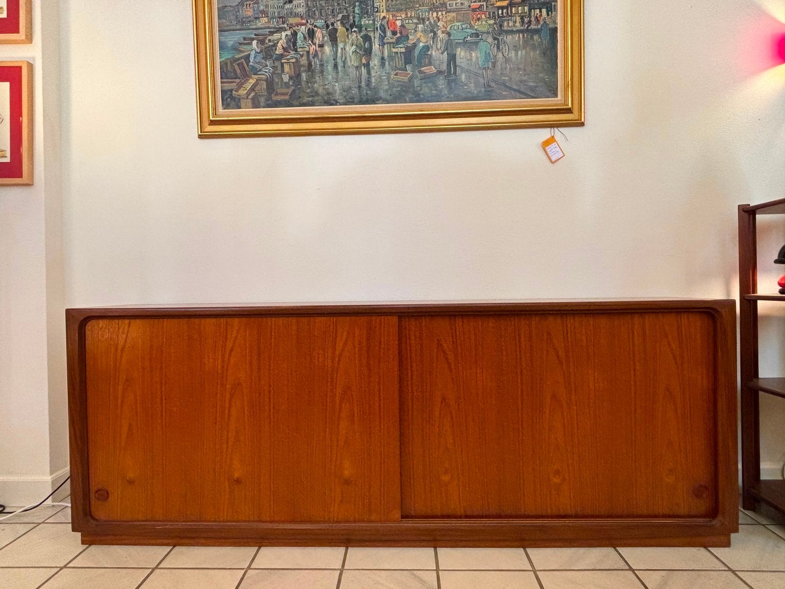 Vintage deens dressoir teak jaren 60, Ophalen, Met deur(en), 150 tot 200 cm, Teakhout