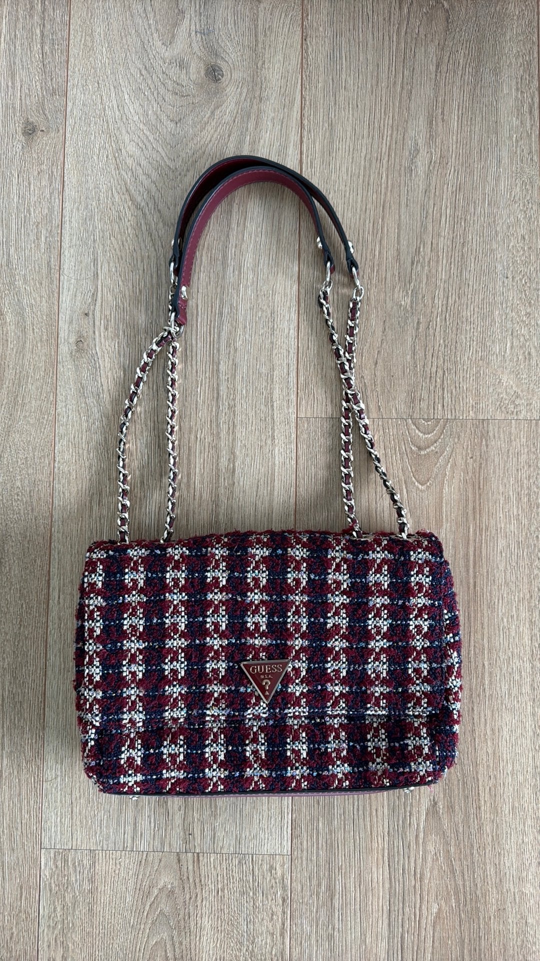 Bordeaux rode Guess schoudertas, Ophalen of Verzenden, Nieuw, Rood, Schoudertasje