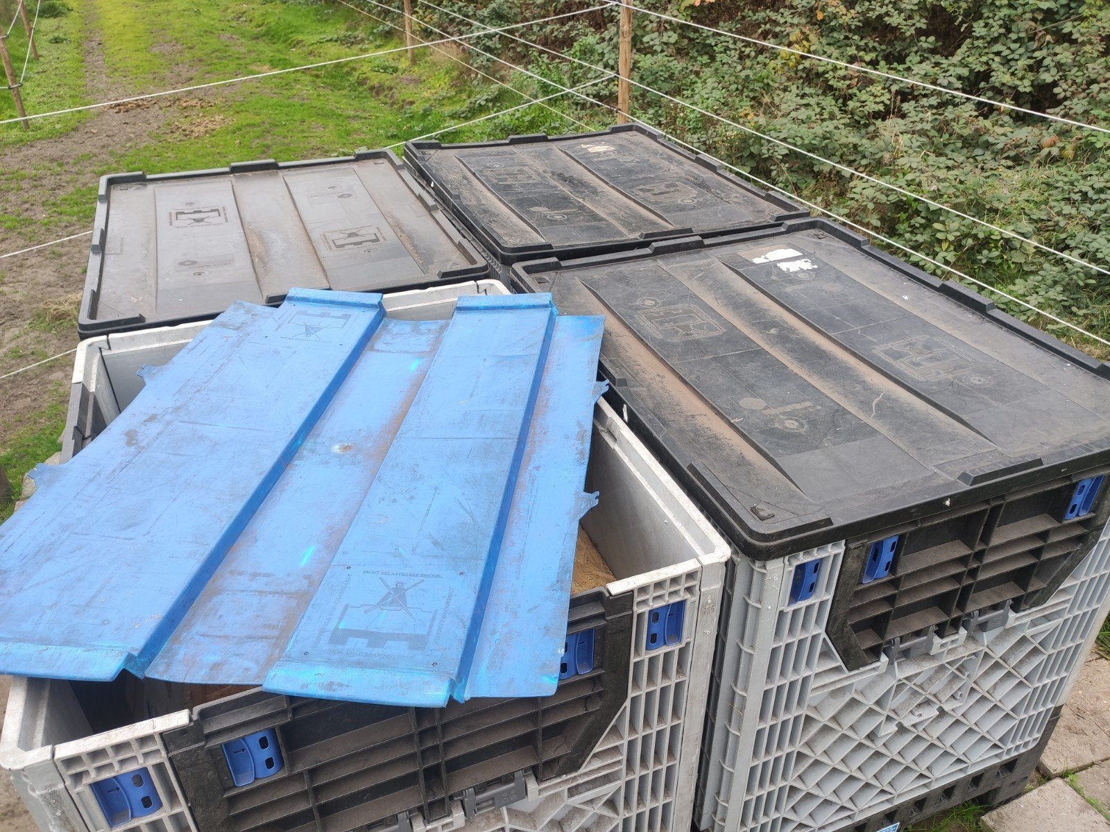 Palletbox kuubkist zadelkast opslag box kist kast inklapbaar, Ophalen, Gebruikt, 100 cm of meer, Opvouwbaar