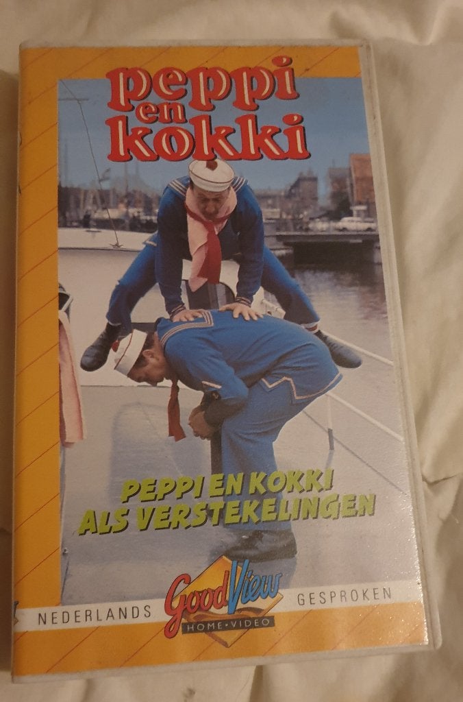 Vintage VHS videoband van Pipo en Peppi en Kokkie., Gebruikt, Alle leeftijden, Kinderprogramma of -film, VHS