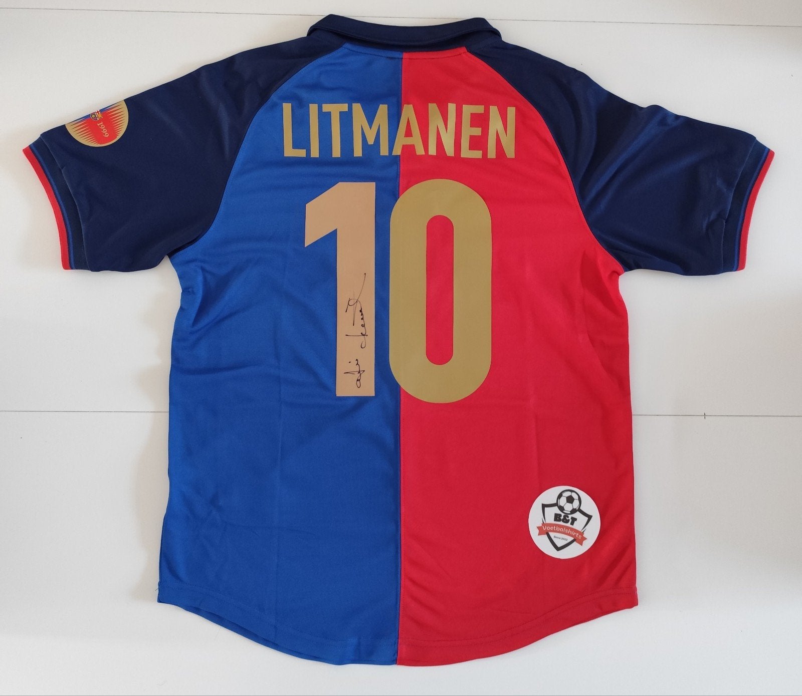 Gesigneerd FC Barcelona Litmanen shirt 1899-1999, Shirt, Verzenden, ., Maat M