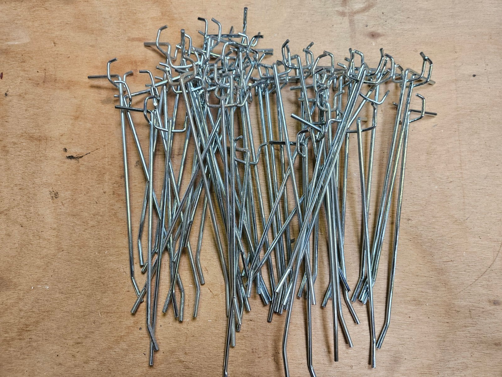 50x wandhaak 20cm voor perforatiewand, Gebruikt, Onbekend, Ophalen of Verzenden, Onbekend