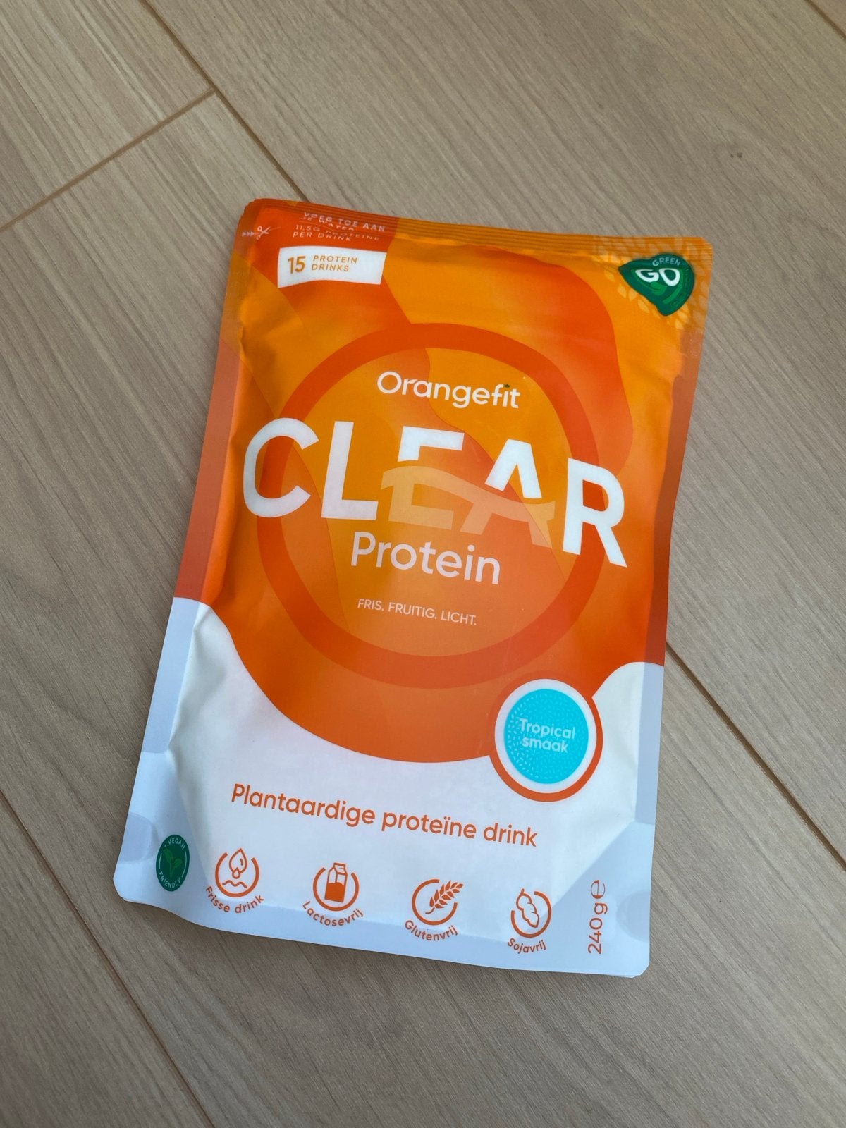 Orangefit clear protein tropical nieuw, Verzenden, Nieuw, Poeder of Drank