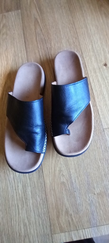 Gabor zwarte leren slippers maat 40., Kleding | Dames, Schoenen, Slippers, Zwart, Gabor, Ophalen of Verzenden