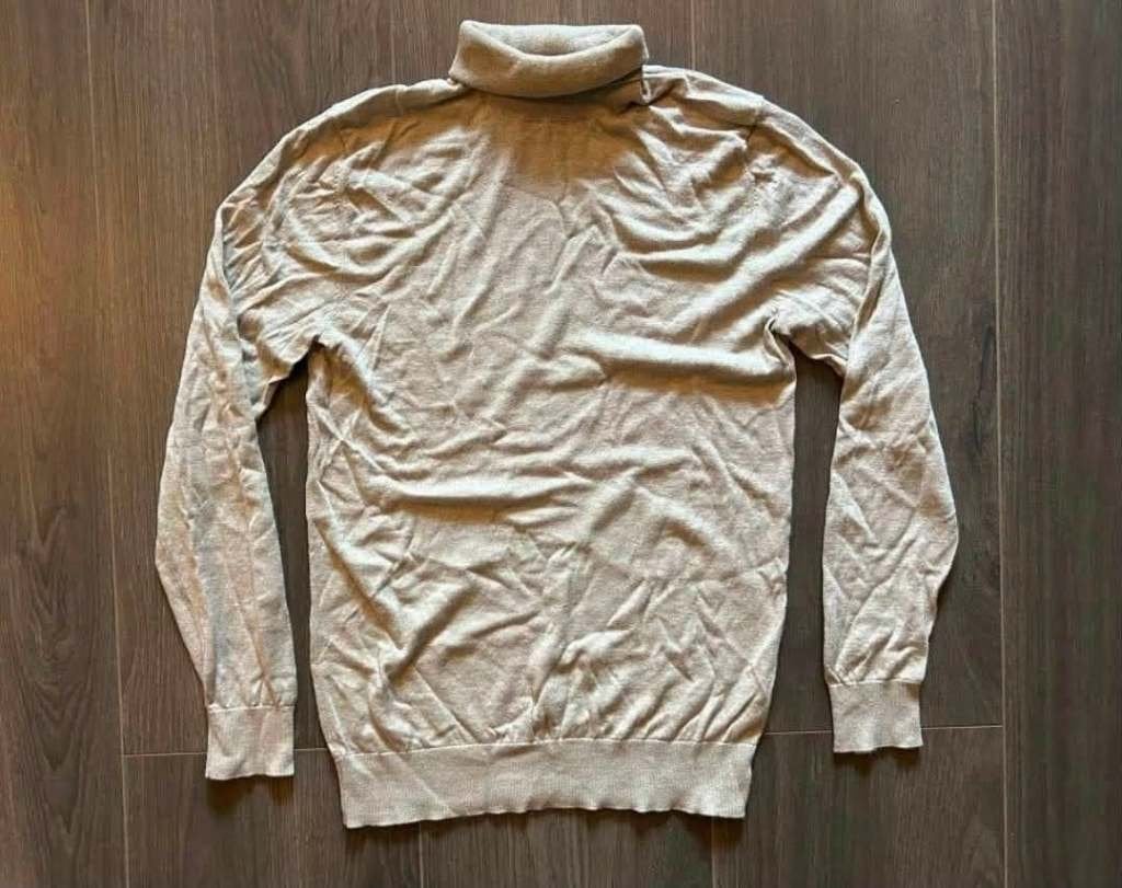Massimo Dutti Silk Wool Coltrui Beige - Maat: L, Massimo Dutti, Beige, Maat 42/44 (L), Ophalen of Verzenden