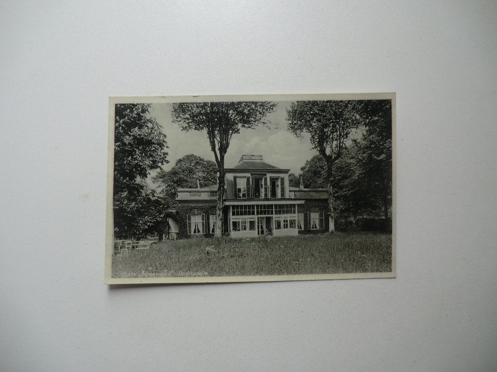 Kasteel Schoonoord,Oostkapelle, Ophalen of Verzenden, 1920 tot 1940, Gelopen, Zeeland