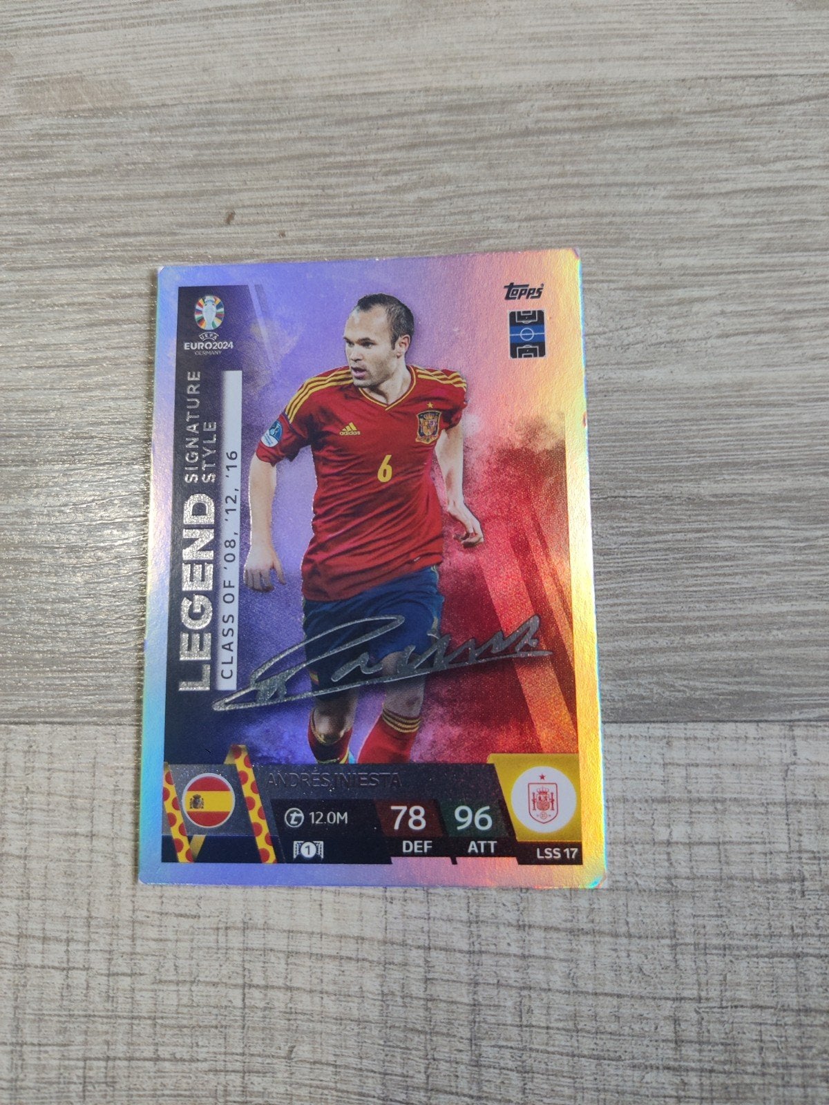 Andrés Iniesta Topps Match Attax EURO 2024 Spelerskaart, Ophalen of Verzenden, Zo goed als nieuw, Buitenlandse clubs, Spelerskaart