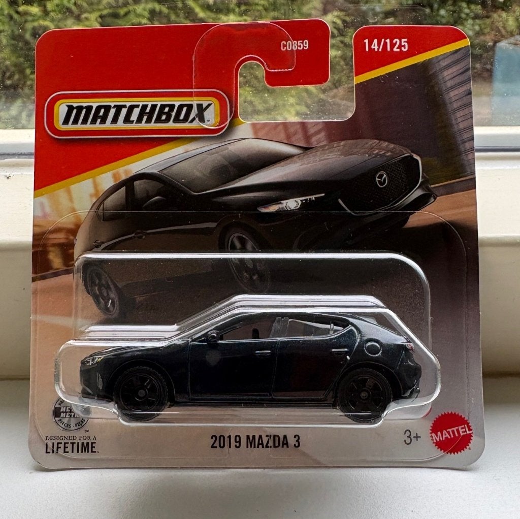 Matchbox Mazda 3 ZWART, Ophalen of Verzenden, Nieuw, Auto