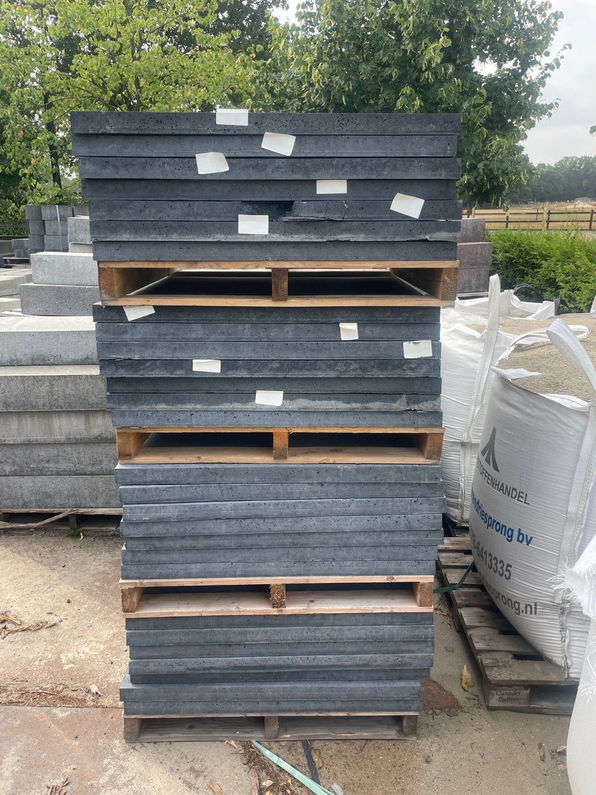 oud Hollandse tegels 100x100x5 cm antraciet RESTPARTIJ, Ophalen, Nieuw, Beton, Terrastegels