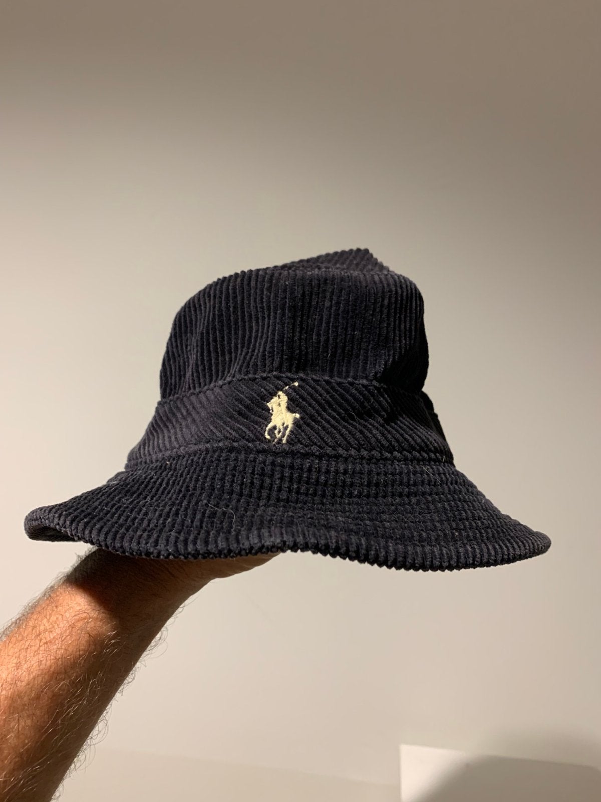 Polo Ralph Lauren Corduroy Bucket Hat - Donkerblauw, Ophalen of Verzenden, Nieuw, 56 of 57 cm (M, 7 of 7⅛ inch), Hoed
