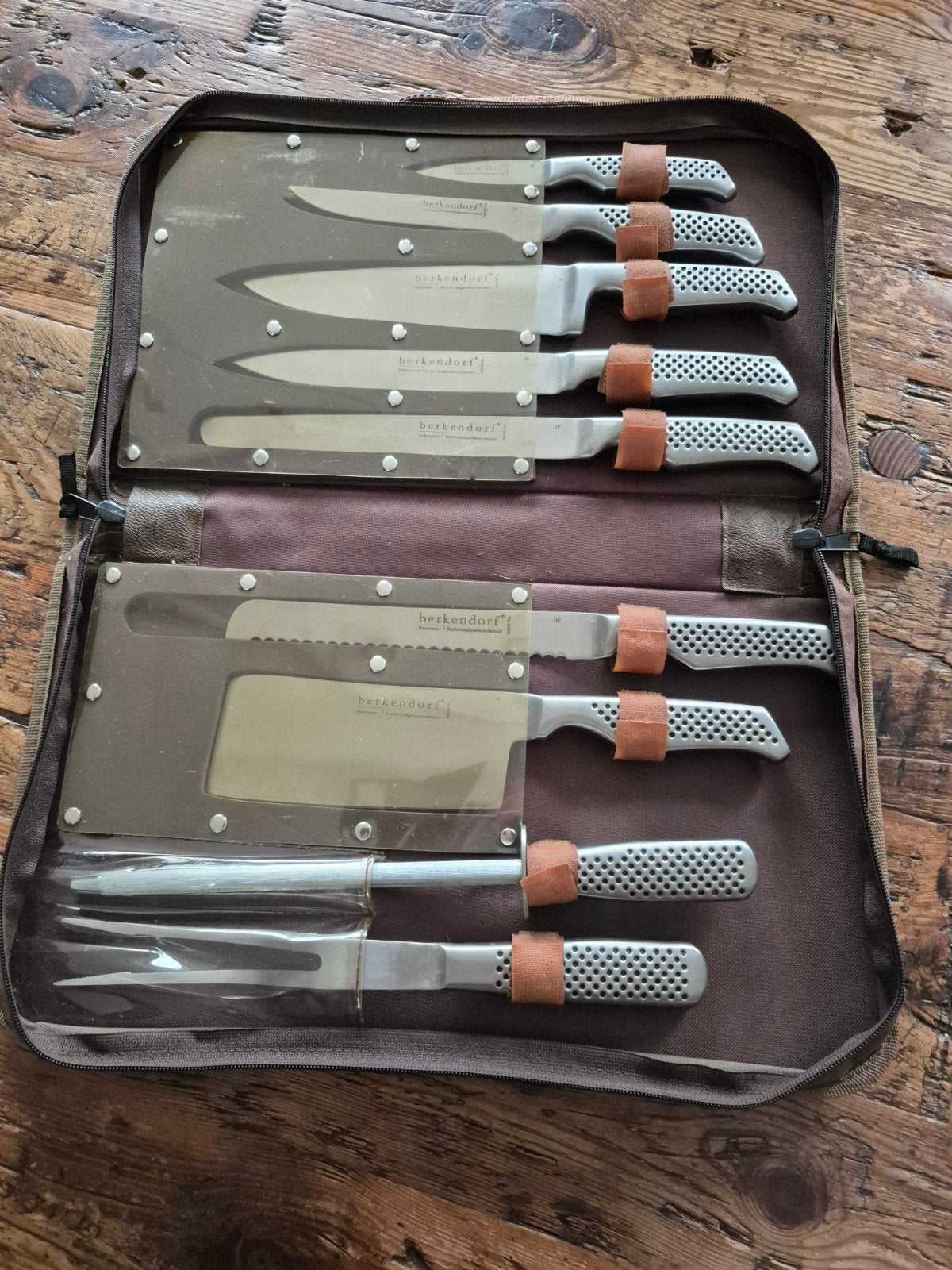 Berkendorf Messenset in handige draagtas, Ophalen, Gebruikt, Los bestek, Rvs of Chroom