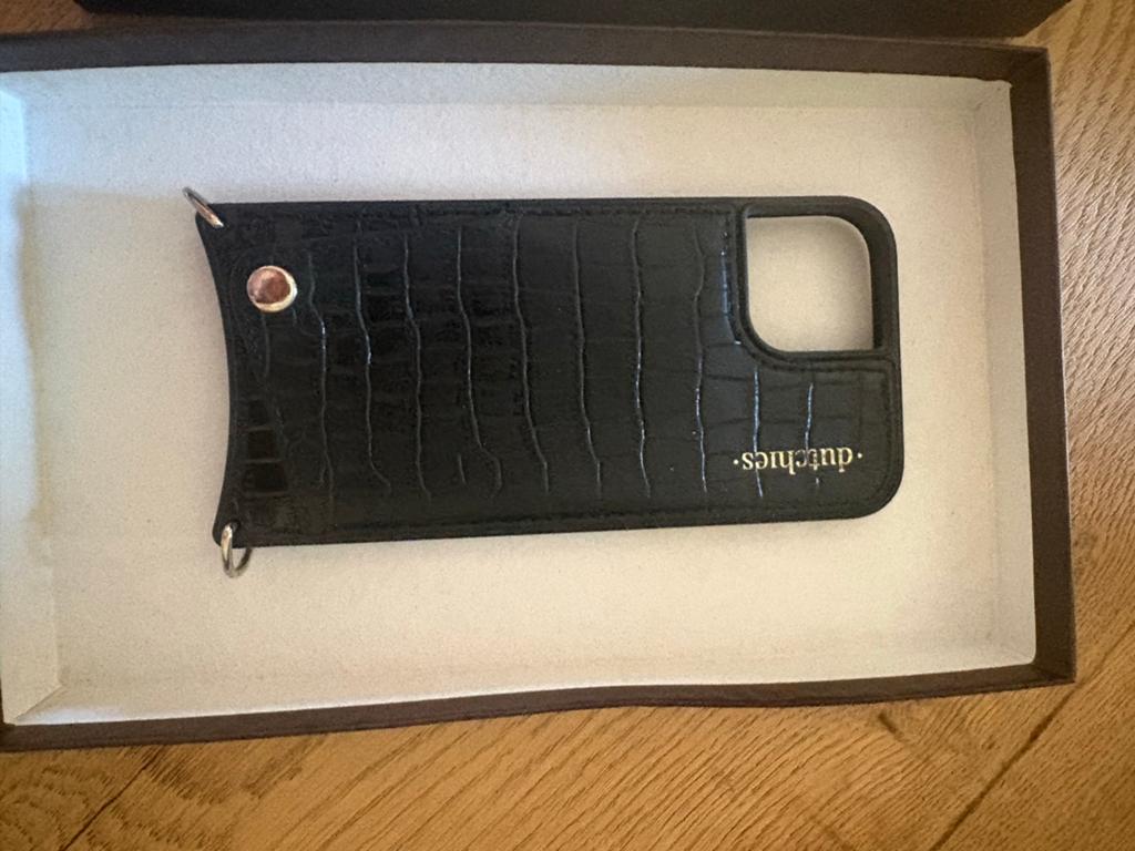 Dutchies iPhone 12 Pro Max hoesje zwart krokodillenleer, Zwart, Dutchies, Hoesje of Tasje, Ophalen of Verzenden