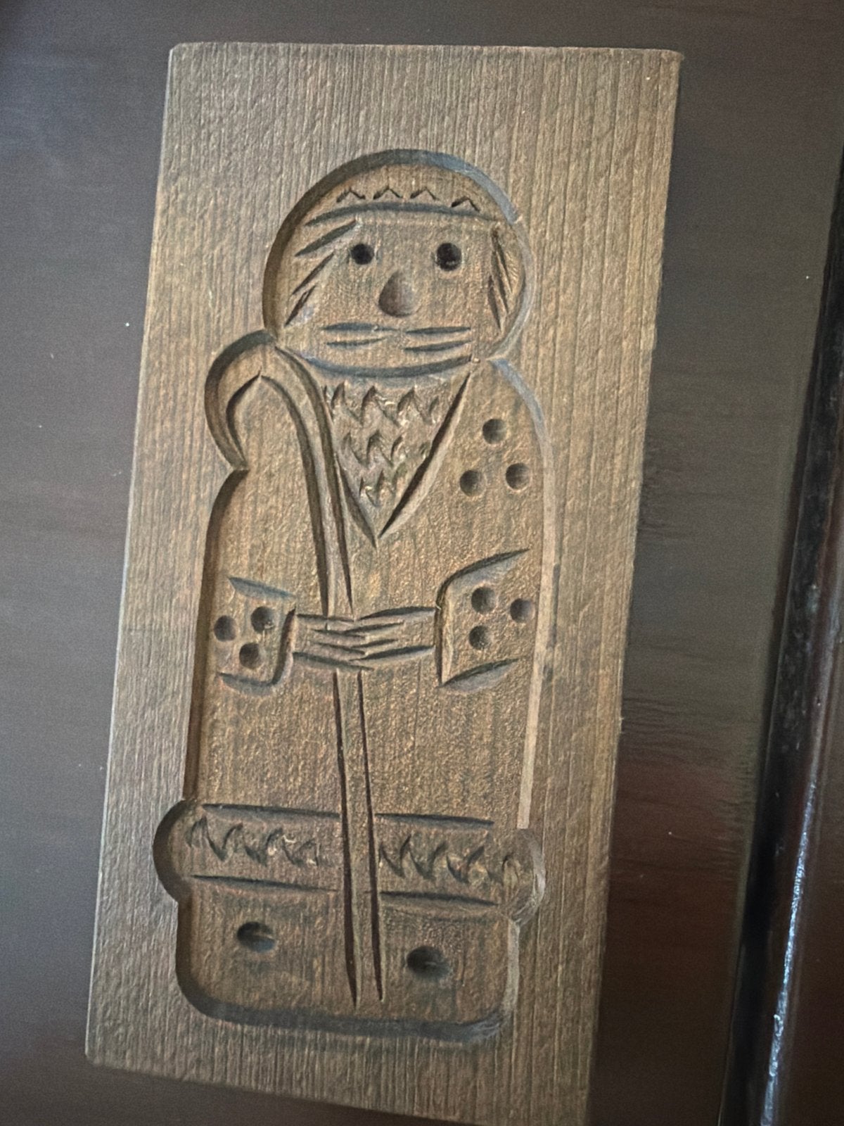Antieke Houten Speculaasplank - Handgestoken, Ophalen