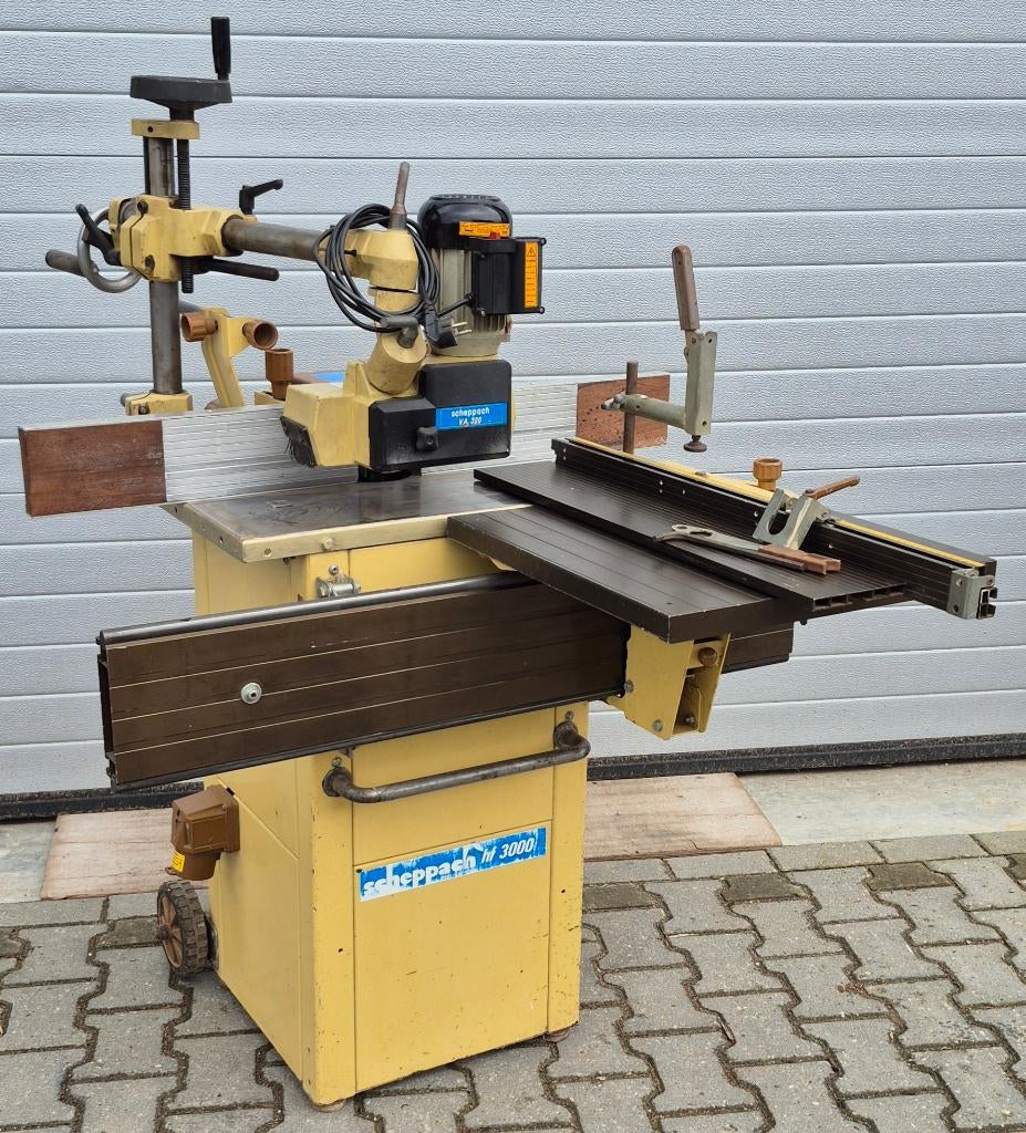 Scheppach HF3000 incl Roltafel en VA320 Doorvoerapparaat., Ophalen, Gebruikt, Overige soorten, Scheppach