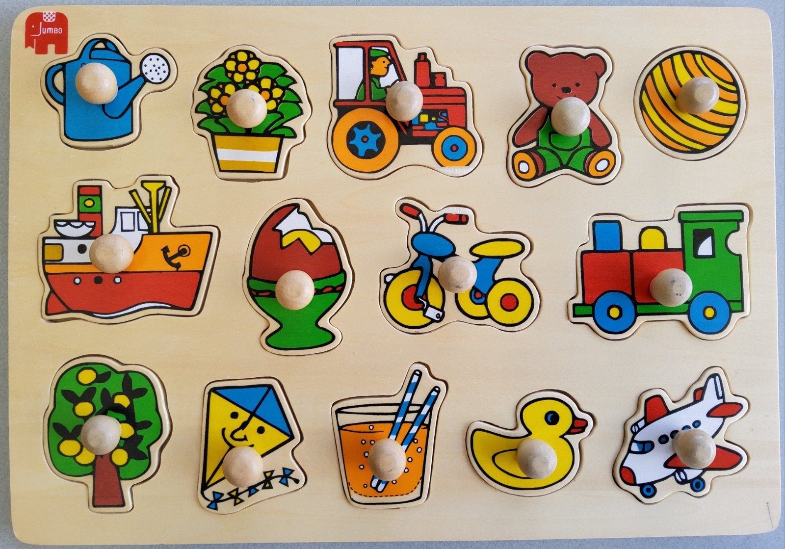 Jumbo Houten Knopjes Puzzel voor Peuters, Ophalen of Verzenden