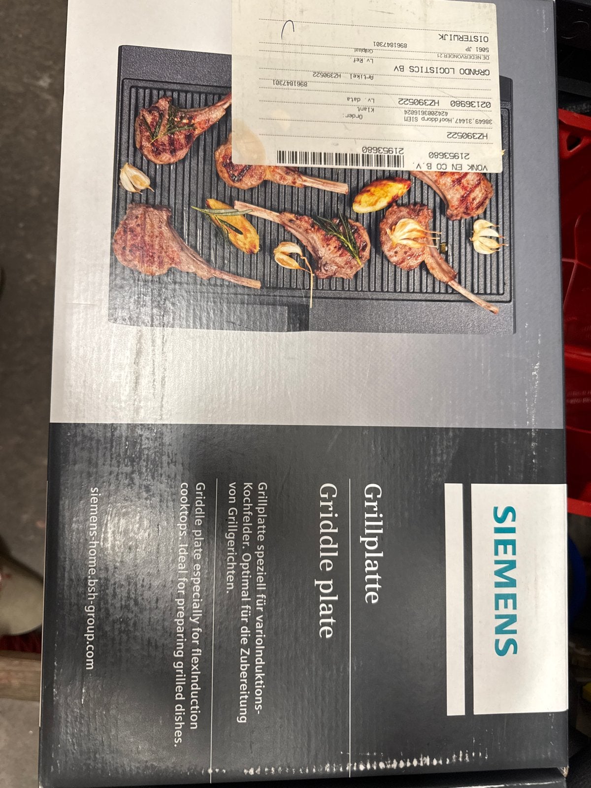 Siemens Grillplaat voor VarioInductie Kookvelden, Nieuw, Inductie, Vrijstaand, 4 kookzones