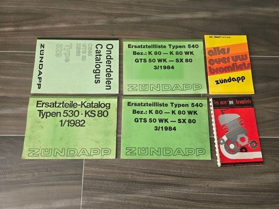 Zundapp catalogus boeken naslagwerk motor revisie, Ophalen of Verzenden, Zo goed als nieuw, Overige typen