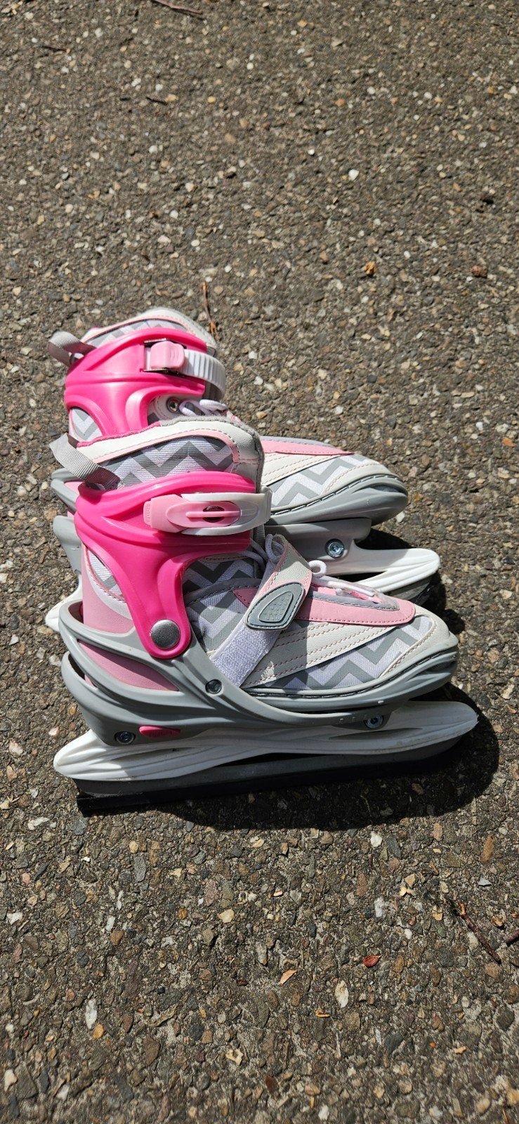 Verstelbare schaatsen maat 34-37 roze/grijs, Sport en Fitness, Schaatsen, Ophalen, Gebruikt, Overige typen, Nijdam