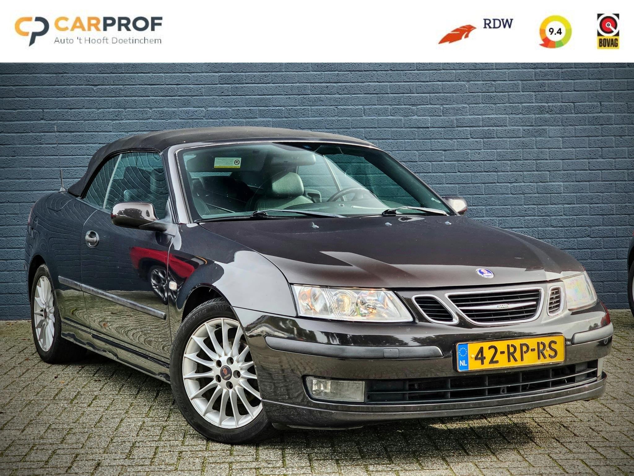 Saab 9-3 Cabrio 1.8t Linear ORIG NL AUTO / AUTOMAAT / TREKHA, 1998 cc, Stof, Gebruikt, 4 stoelen