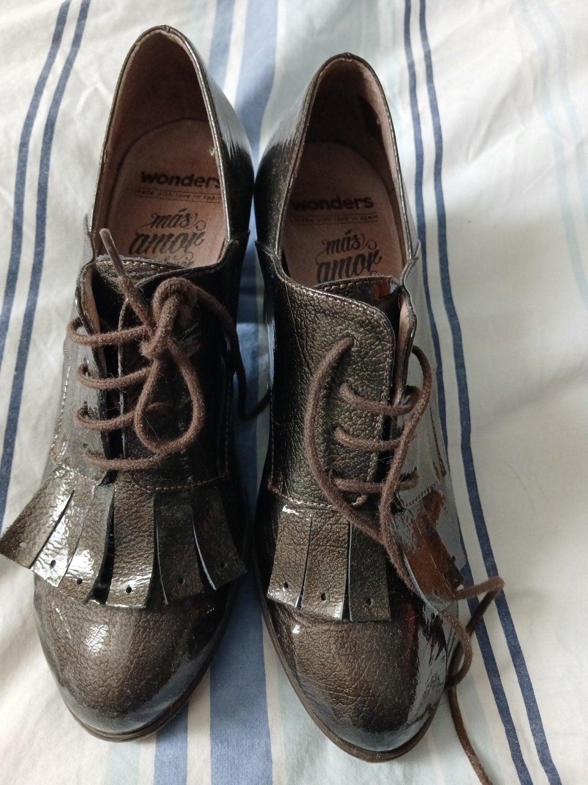Wonders veterschoenen met hak - Maat 38, Kleding | Dames, Bruin, Wonders, Ophalen of Verzenden, Schoenen met hoge hakken