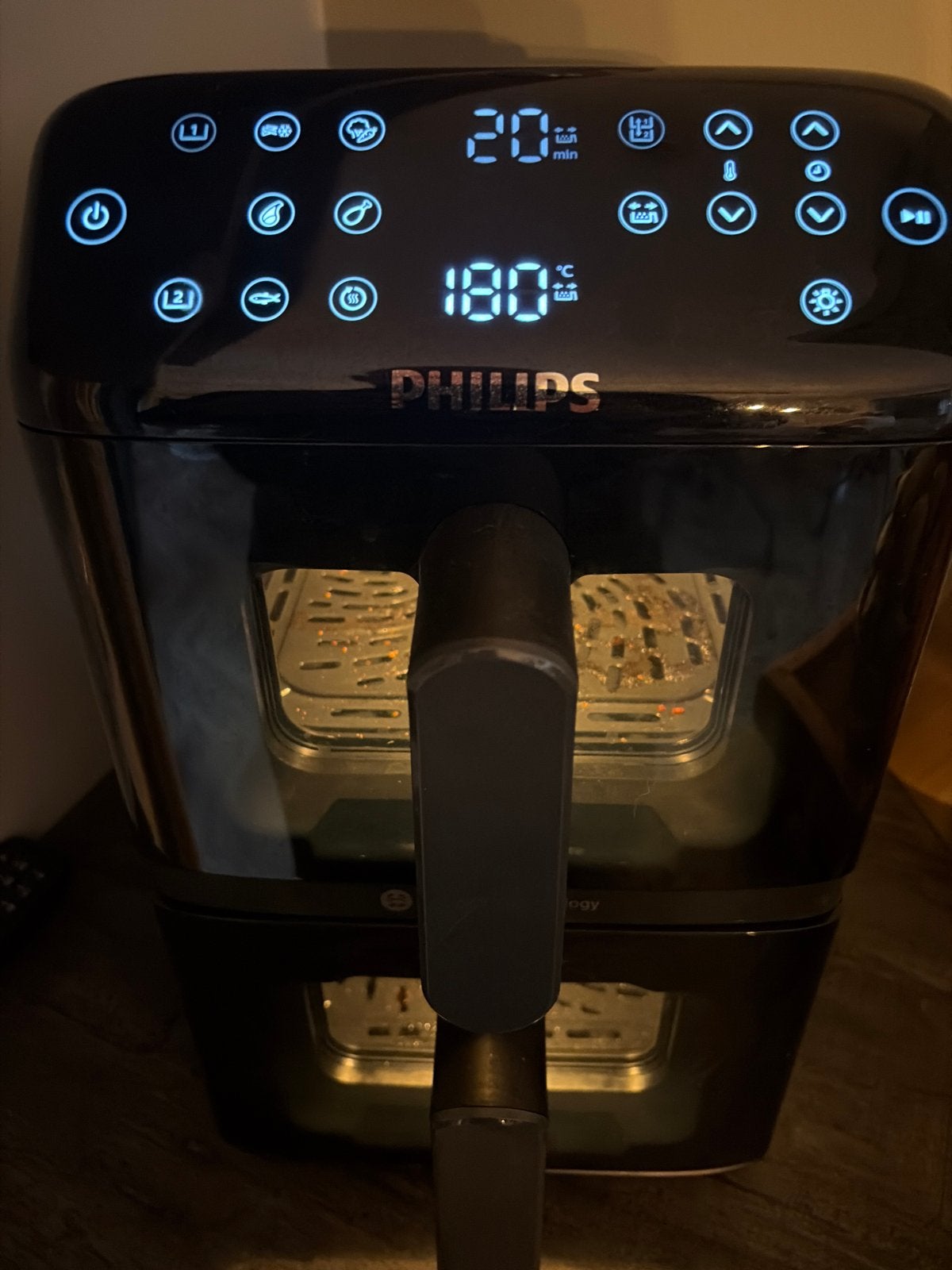 Philips Airfryer met dubbele lade - Zo goed als nieuw, Ophalen of Verzenden, Zo goed als nieuw, Airfryer XXL, 1500 gram of meer