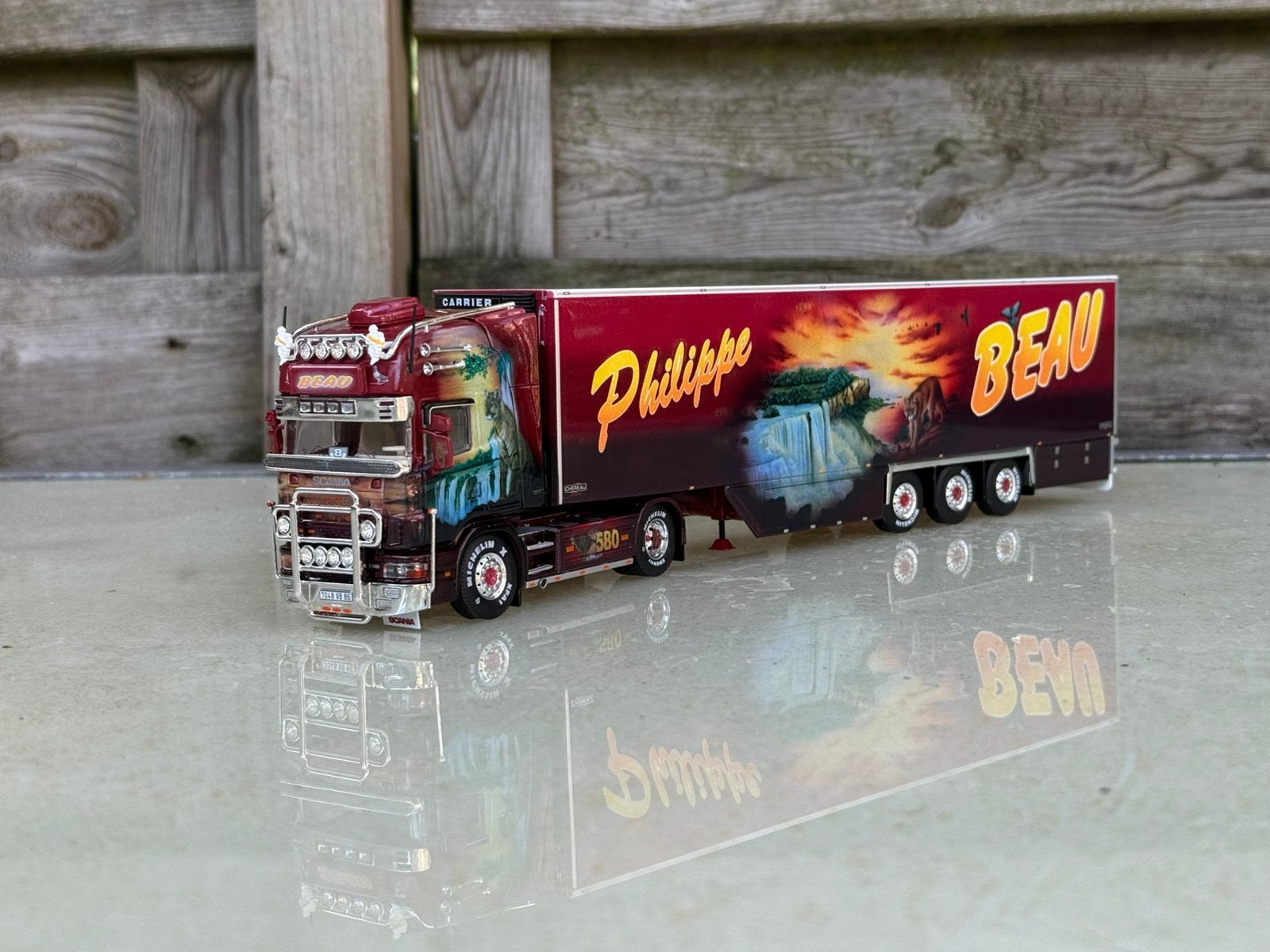 86310 Scania 4 Serie 4x2 Truck Reefer Trailer Transport Beau, Ophalen of Verzenden, Zo goed als nieuw, Bus of Vrachtwagen, Tekno