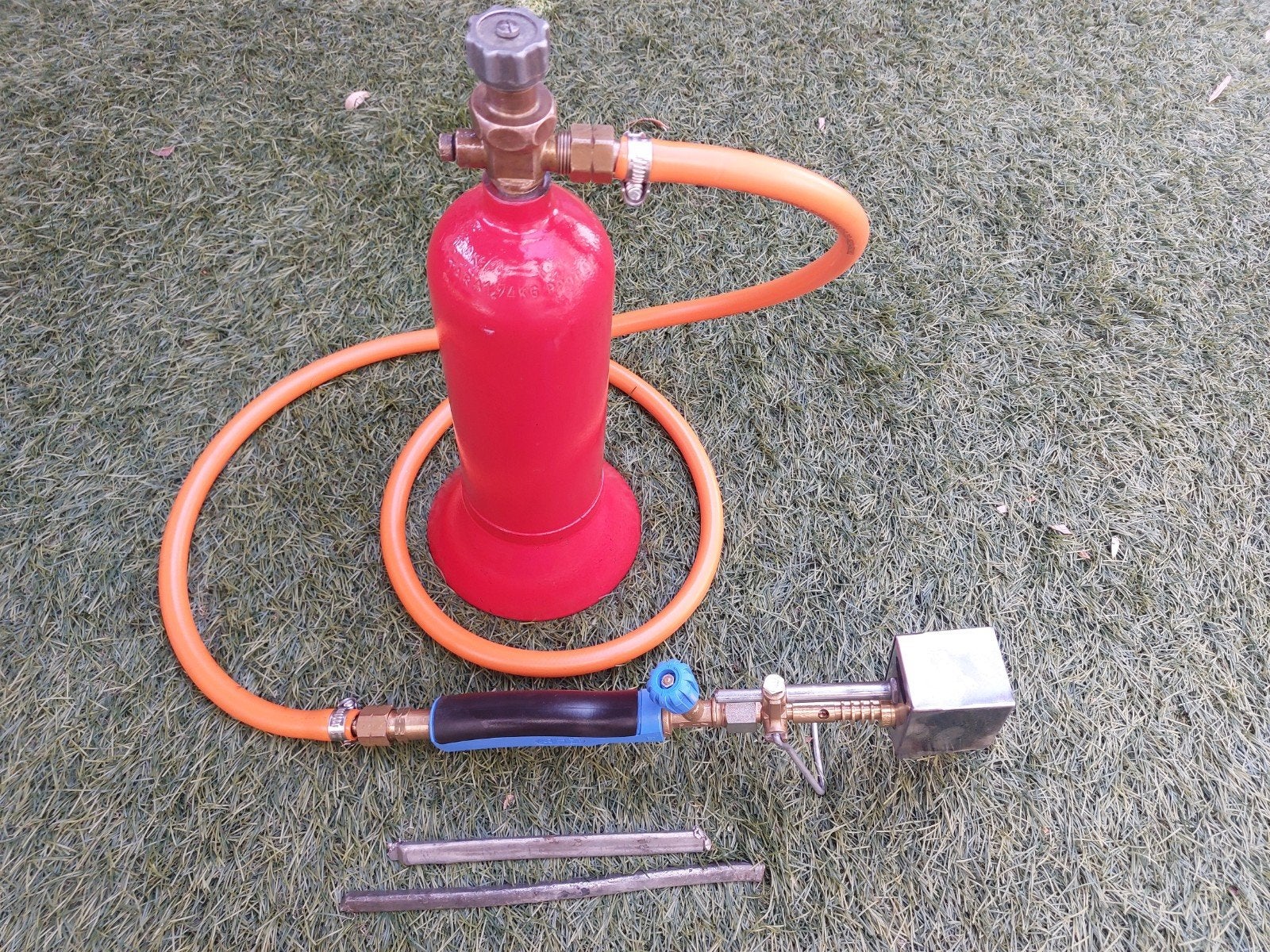 Soldeerbrander met extra soldeerbout voor zink., Ophalen of Verzenden, Minder dan 150 ampère, Overige typen