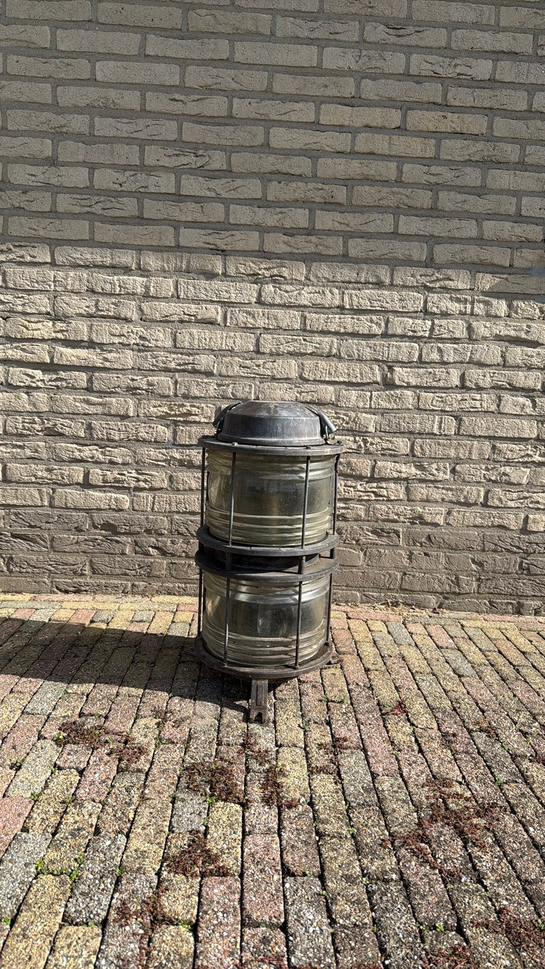 Antieke scheepslamp / navigatielamp, Ophalen