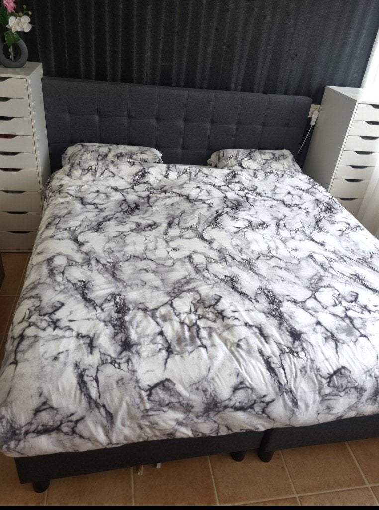Boxspring 180x200, Ophalen, Tweepersoons, Zo goed als nieuw, 180 cm