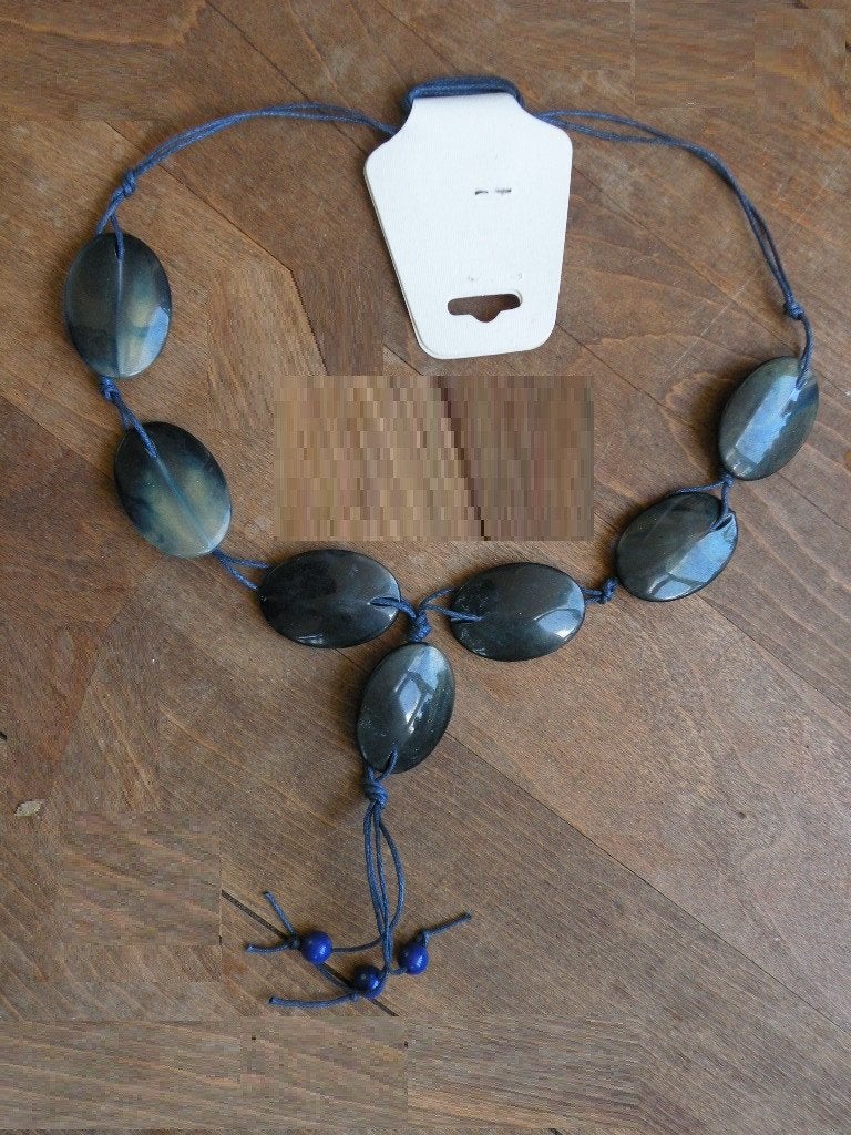 Ketting met 7 stenen. Nieuw., Ophalen of Verzenden, Nieuw, Steen of Mineraal