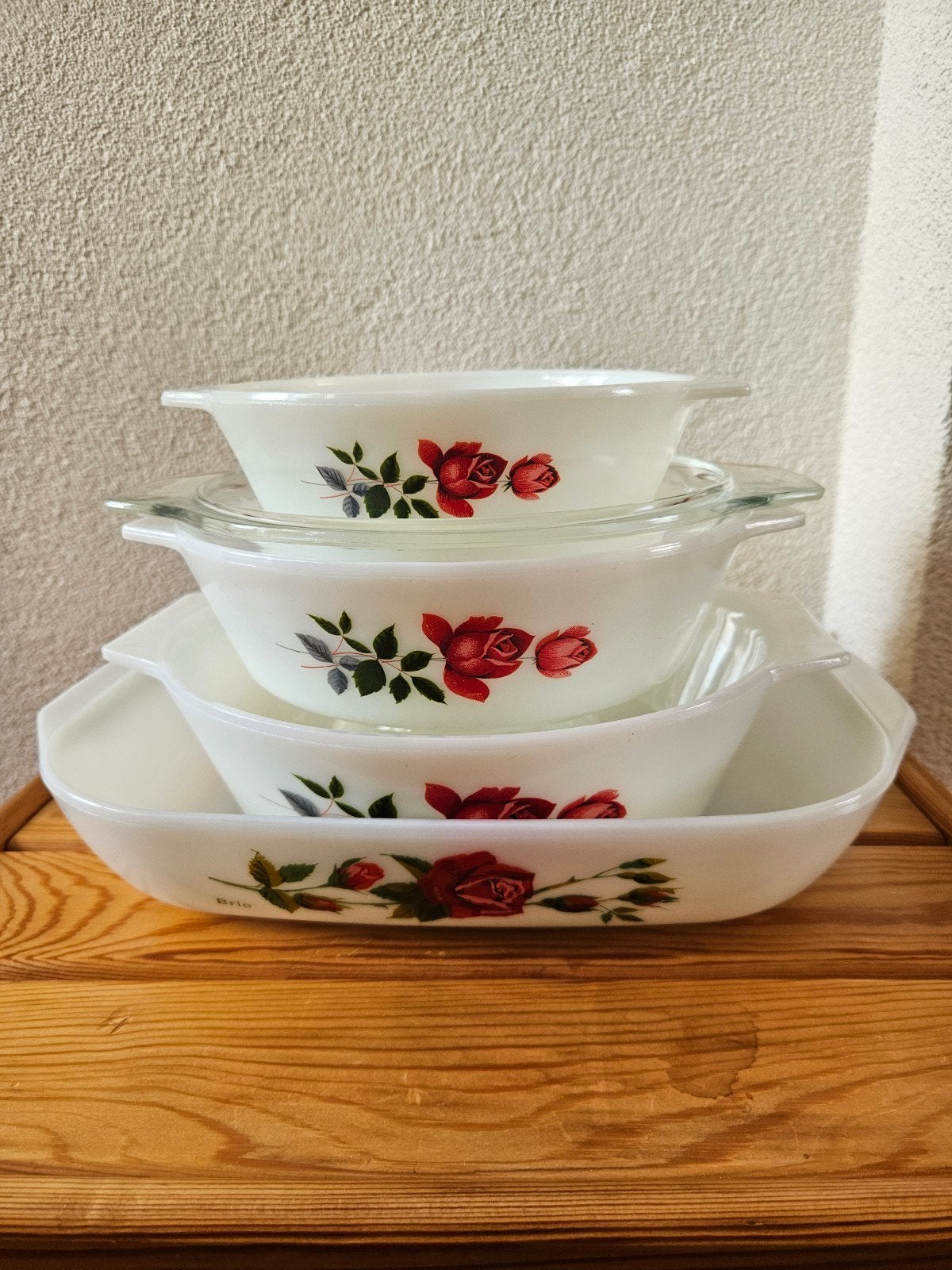 JAJ Pyrex Schalen: Brio Rose & June Rose Set, Ophalen