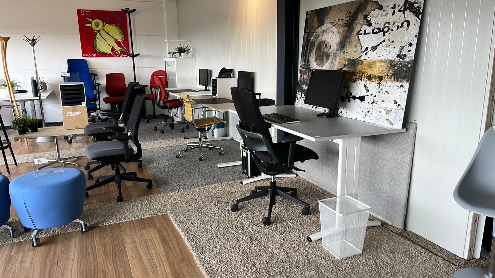Bureaustoelen en vergaderstoelen te koop., Ophalen, Gebruikt, Zwart, Bureaustoel