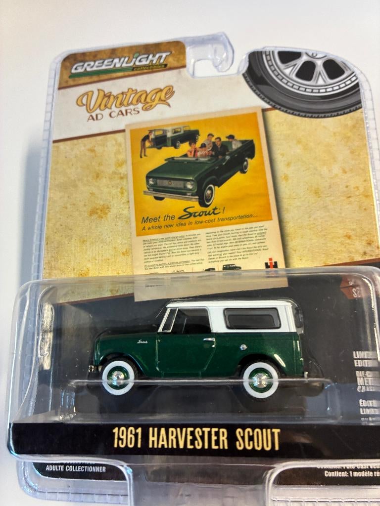 89616: Harvester Scout - 1961 - Greenlight 1:64, Hobby en Vrije tijd, Auto, Nieuw, Ophalen of Verzenden, Bachsatztstr. 54 D 72131 Ofterdingen, Germany