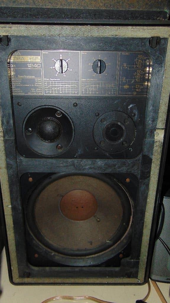 Saba 1240 speakers opknappers, Stereo speakers, Gebruikt, 60 tot 120 watt, Ophalen