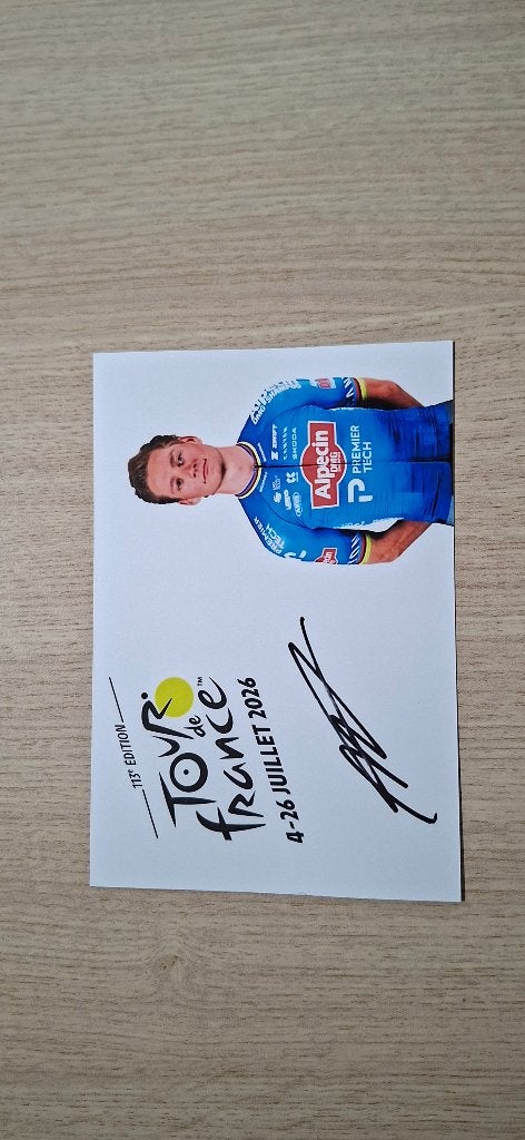 Mathieu van der Poel - Tour # Foto met handtekening (print), Ophalen of Verzenden, Nieuw, Overige sporten, Overige typen