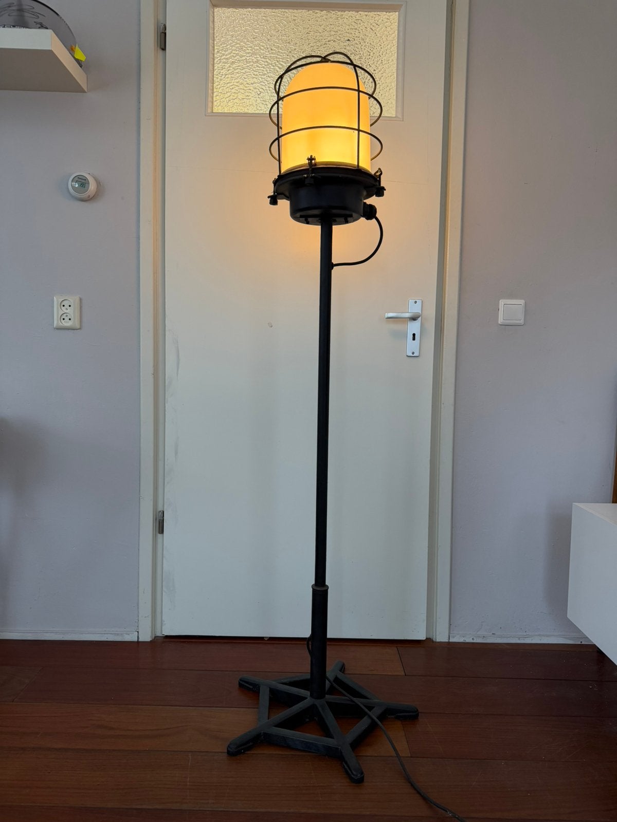 Vintage lamp van scheepsonderdelen., Huis en Inrichting, Lampen | Vloerlampen, Ophalen, Gebruikt, Vintage, 150 tot 200 cm