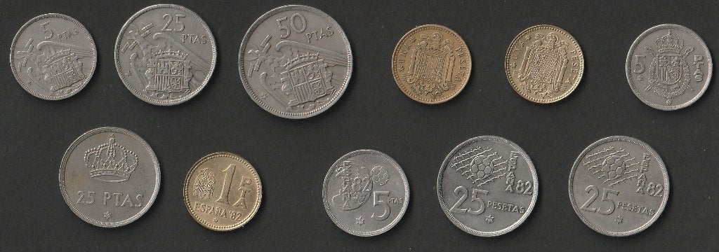 M 50 - Munten van Spanje € 3,50, Postzegels en Munten, Ophalen of Verzenden, Overige landen
